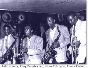 John Handy, Pony Poindexter, John Coltrane, Frank Fischer at Bop City
